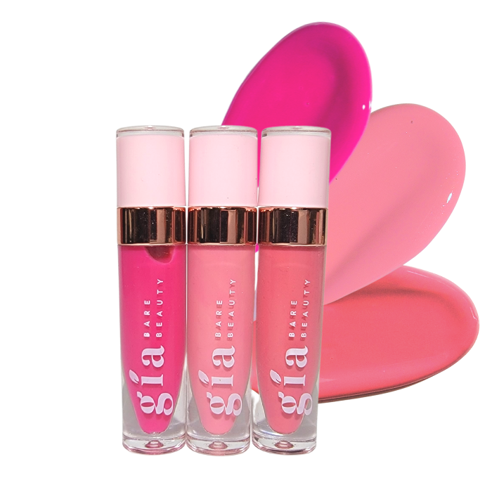 Perfect Pink Gloss Trio| lips with gloss